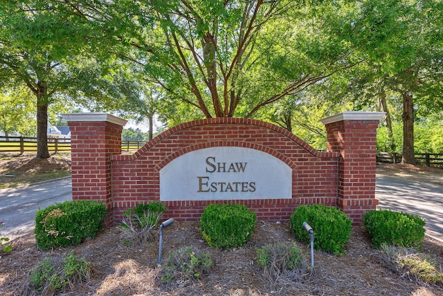 view of community sign