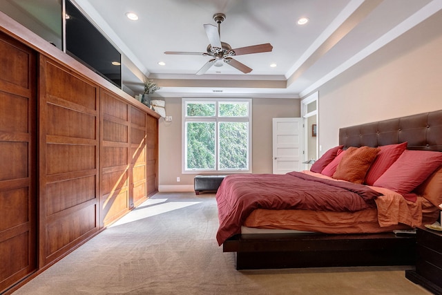 bedroom featuring carpet flooring and ceiling fan