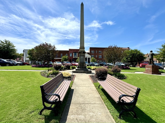 surrounding community featuring a lawn