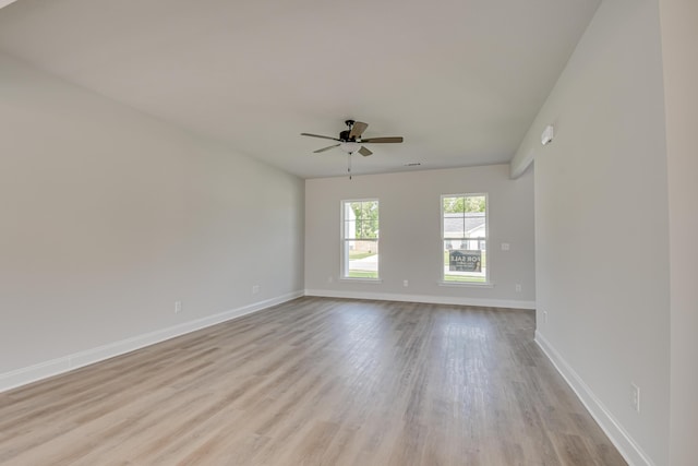 1663 Pine Ridge Dr N, Hephzibah, GA 30815 - empty room featuring a ceiling fan, wood finished floors, and baseboards