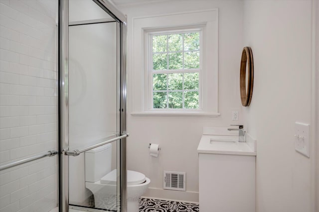 2911 Lombardy Ct, Augusta, GA 30909 - bathroom with plenty of natural light, a shower stall, and double vanity