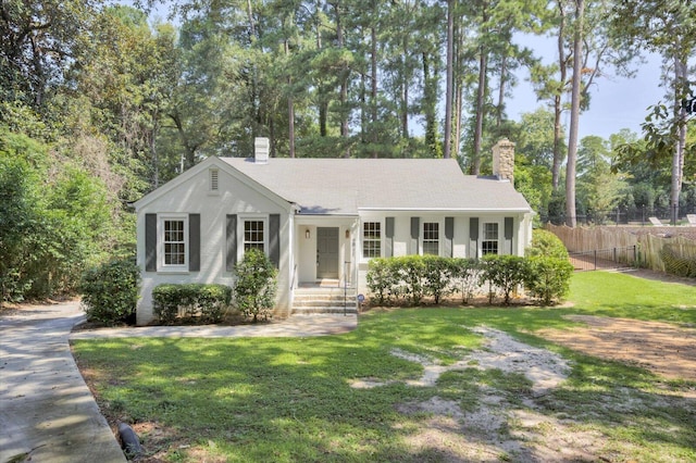 2911 Lombardy Ct, Augusta, GA 30909 - ranch-style home featuring a chimney and view of scattered trees