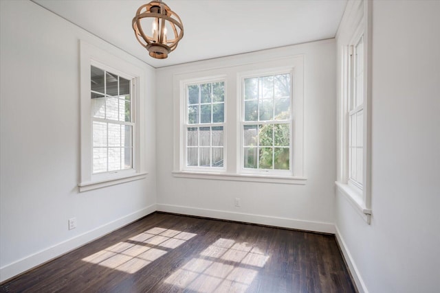 2911 Lombardy Ct, Augusta, GA 30909 - spare room featuring dark wood-style floors and a chandelier