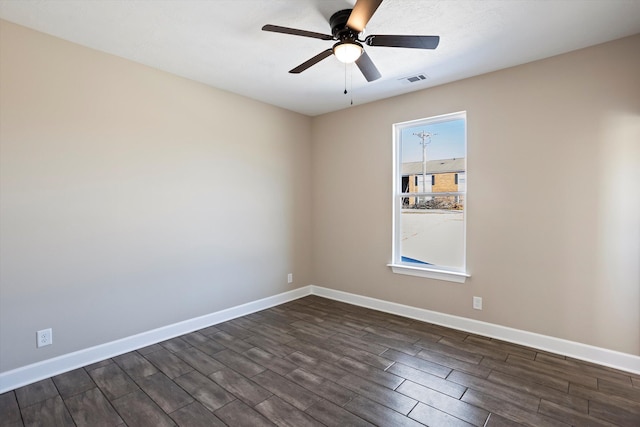 empty room with ceiling fan