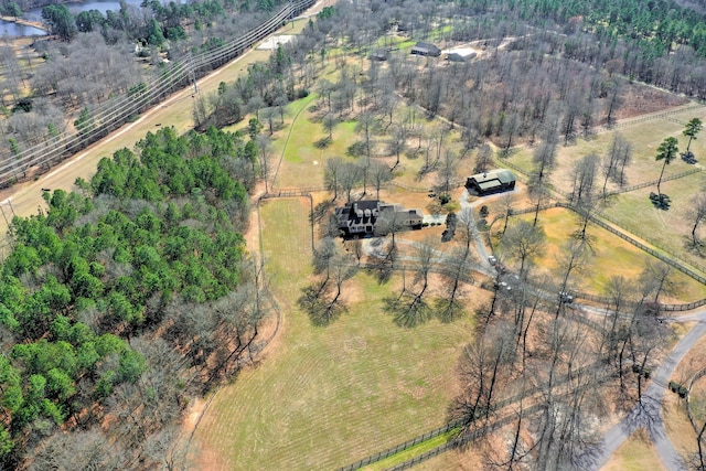 bird's eye view featuring a rural view