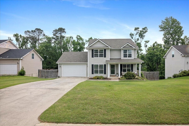 3933 High Chaparral Dr, Martinez, GA 30907 - traditional-style home with driveway, a garage, a porch, and roof with shingles