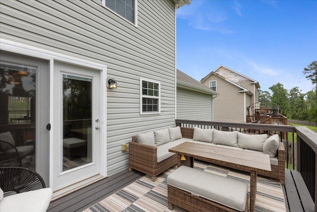 3933 High Chaparral Dr, Martinez, GA 30907 - wooden deck featuring an outdoor hangout area