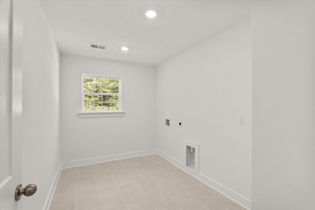 laundry room with hookup for an electric dryer and washer hookup