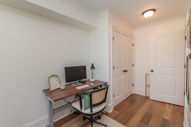 450 Railroad Ave Unit 4B, North Augusta, SC 29841 - office with wood finished floors, baseboards, and ornamental molding
