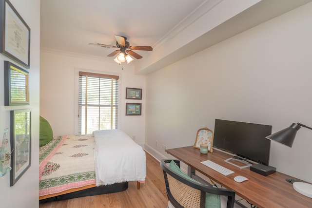 450 Railroad Ave Unit 4B, North Augusta, SC 29841 - bedroom featuring baseboards, crown molding, and wood finished floors
