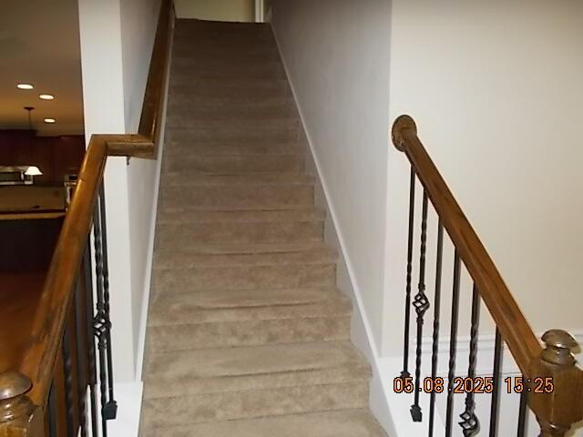 321 Firelight Dr, Grovetown, GA 30813 - staircase featuring recessed lighting