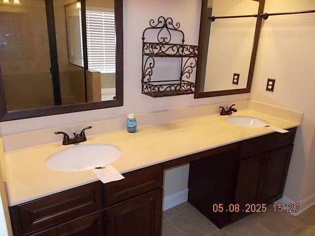 321 Firelight Dr, Grovetown, GA 30813 - full bathroom with double vanity and tile patterned flooring