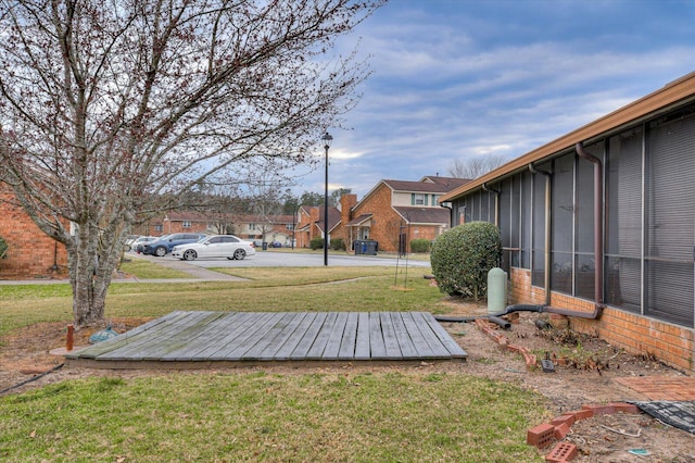 view of yard with a residential view