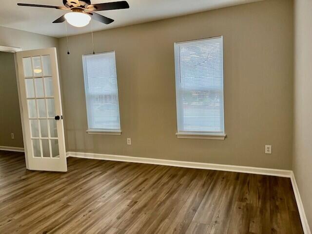 141 Glenora Dr, Martinez, GA 30907 - unfurnished room featuring baseboards, a ceiling fan, and wood finished floors