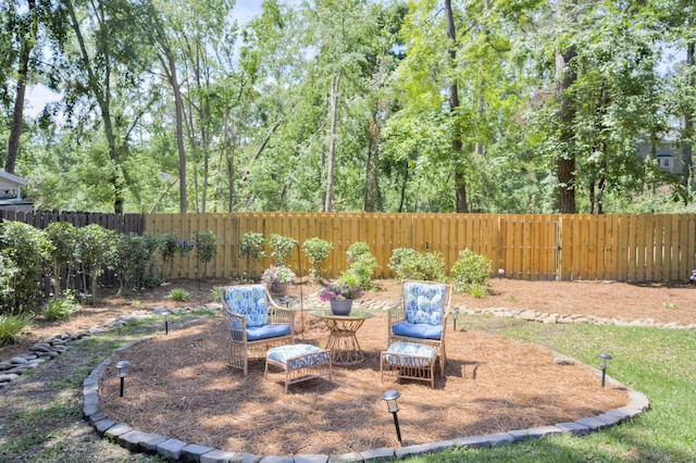 view of fenced backyard