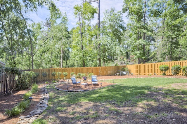 view of yard featuring a patio area