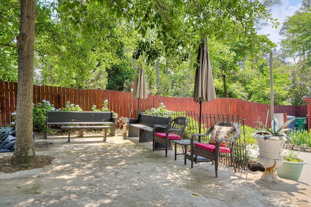 101 Hartwell Dr, Aiken, SC 29803 - view of patio / terrace with a fenced backyard and an outdoor hangout area