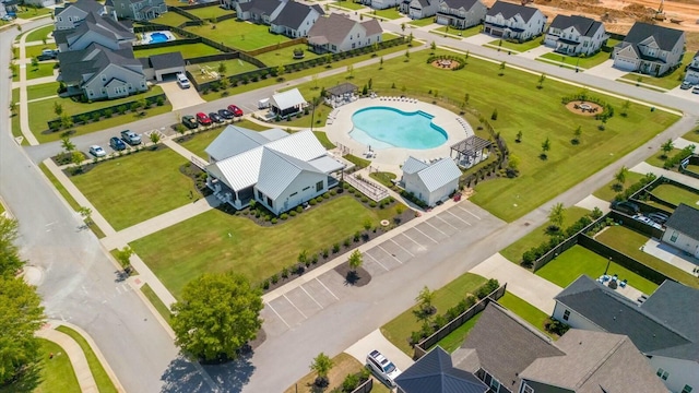 birds eye view of property featuring a residential view