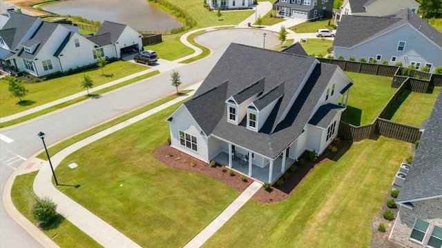 bird's eye view with a residential view