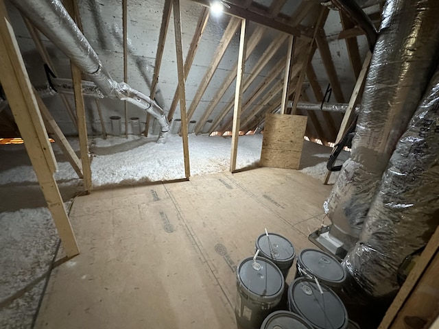 view of attic