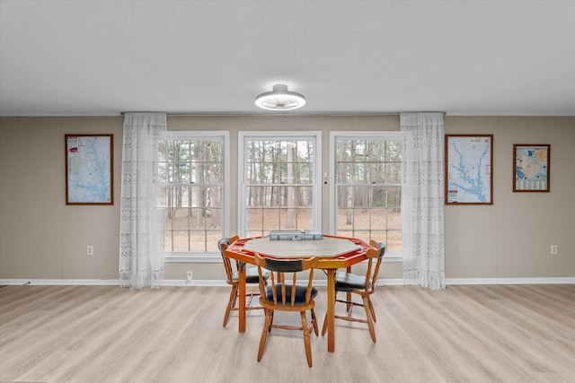 dining room featuring light hardwood / wood-style flooring