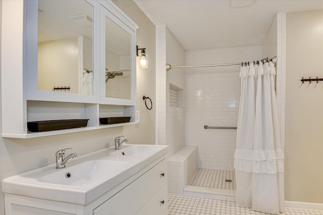 841 High Green Ct, Grovetown, GA 30813 - bathroom featuring tiled shower and double vanity