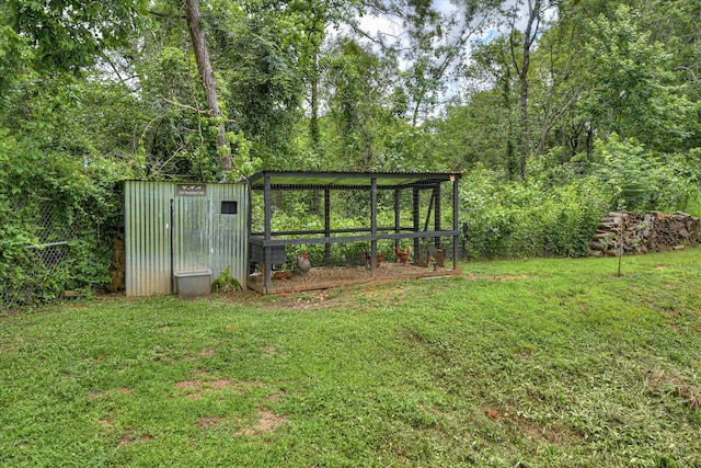 841 High Green Ct, Grovetown, GA 30813 - view of green lawn with exterior structure and an outbuilding