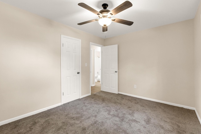 2512 Drayton Dr, Augusta, GA 30906 - unfurnished bedroom featuring carpet floors, baseboards, and ceiling fan