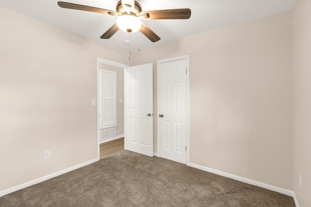 2512 Drayton Dr, Augusta, GA 30906 - unfurnished bedroom featuring carpet flooring, baseboards, and a ceiling fan