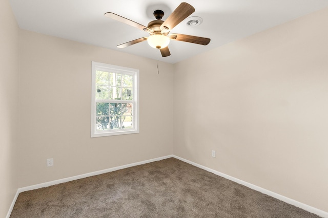 2512 Drayton Dr, Augusta, GA 30906 - spare room featuring carpet floors, baseboards, and a ceiling fan