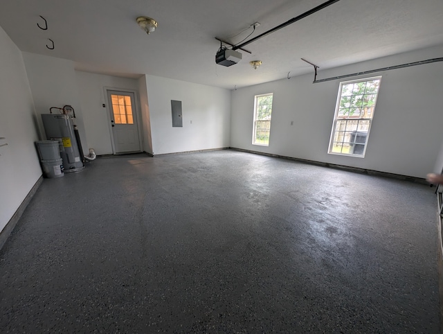 4331 Big Dipper Cir, Hephzibah, GA 30815 - garage featuring gas water heater, a garage door opener, and electric panel