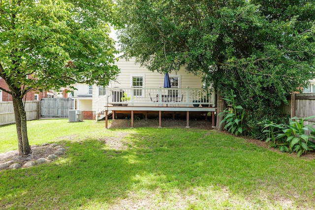 1216 Heard Ave, Augusta, GA 30904 - back of property with a fenced backyard and a deck