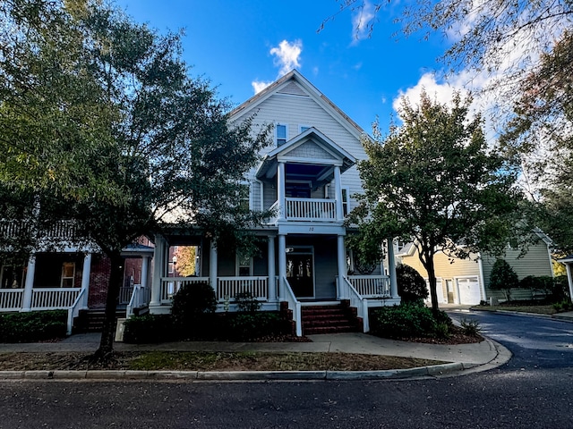 view of front of property with a porch