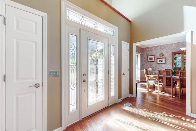 entryway featuring light wood-type flooring