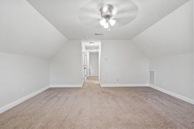 4752 Storey Mill Rd, Hephzibah, GA 30815 - bonus room featuring a ceiling fan, lofted ceiling, and light carpet