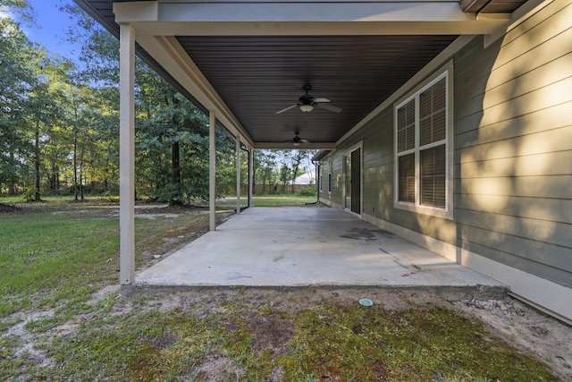 4752 Storey Mill Rd, Hephzibah, GA 30815 - view of patio / terrace with a ceiling fan