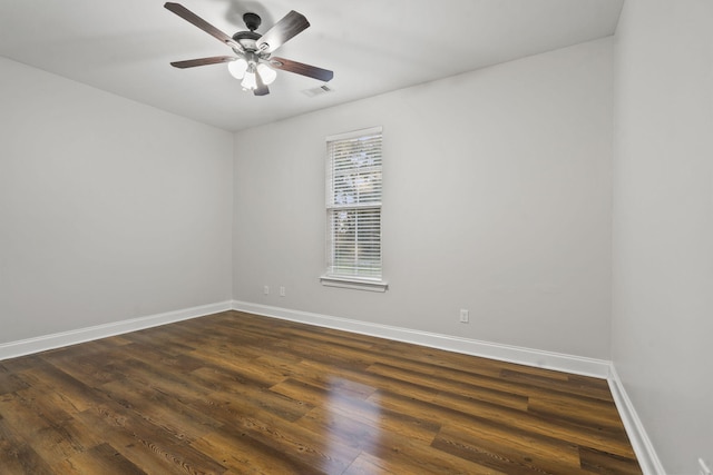 4752 Storey Mill Rd, Hephzibah, GA 30815 - spare room with dark wood-style floors and a ceiling fan