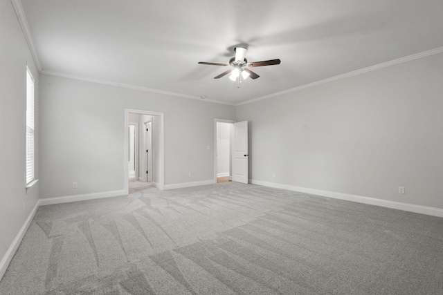 4752 Storey Mill Rd, Hephzibah, GA 30815 - unfurnished room with ceiling fan, ornamental molding, carpet floors, and plenty of natural light