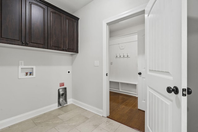 4752 Storey Mill Rd, Hephzibah, GA 30815 - washroom with hookup for an electric dryer, cabinet space, and hookup for a washing machine