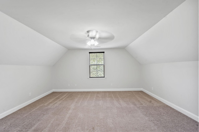 4752 Storey Mill Rd, Hephzibah, GA 30815 - additional living space featuring a ceiling fan, vaulted ceiling, and carpet
