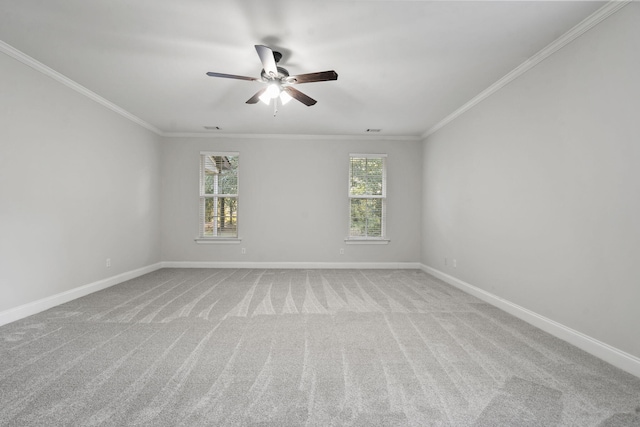 4752 Storey Mill Rd, Hephzibah, GA 30815 - spare room with ornamental molding, ceiling fan, and carpet floors
