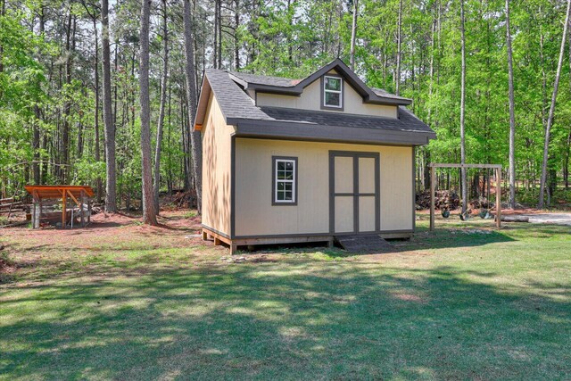 7054 Rance Perry Rd, Appling, GA 30802 - view of shed featuring a wooded view