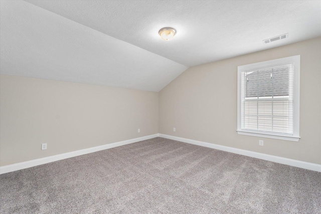 5921 Big Pond Trl, Grovetown, GA 30813 - additional living space featuring carpet flooring, vaulted ceiling, and a textured ceiling
