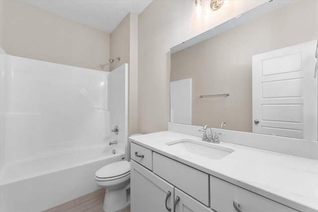 5921 Big Pond Trl, Grovetown, GA 30813 - bathroom featuring vanity, wood finished floors, and shower / washtub combination