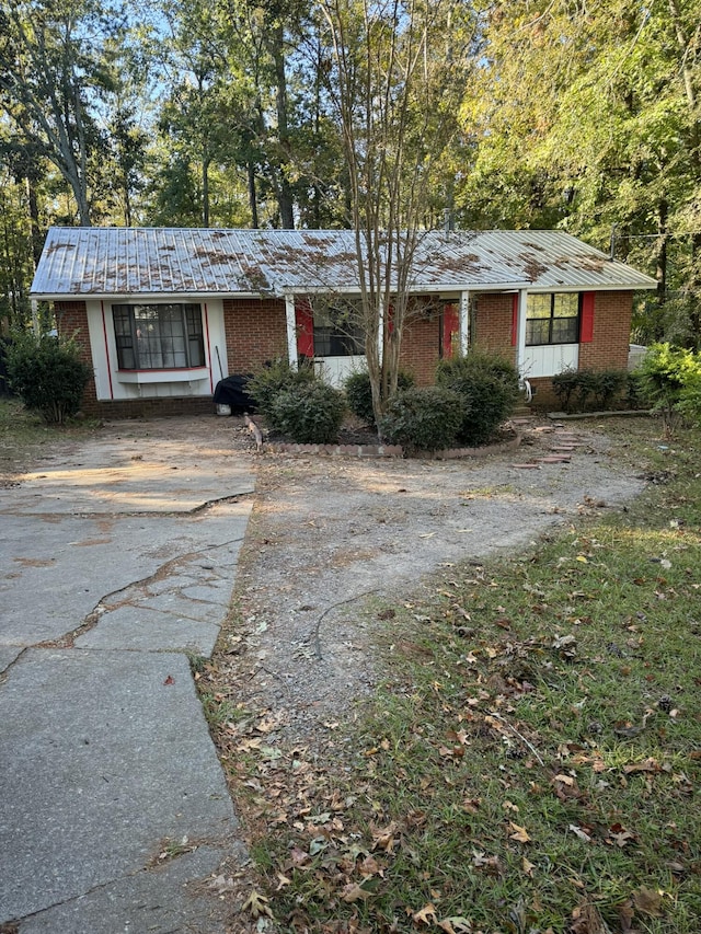 view of ranch-style house