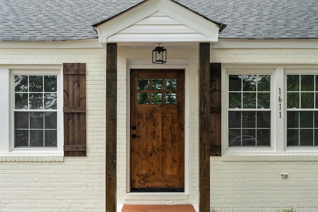 1611 Monte Sano Ave, Augusta, GA 30904 - doorway to property with a shingled roof and brick siding