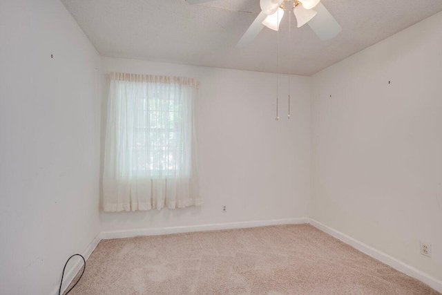 2011 Denmark Dr, Augusta, GA 30906 - spare room featuring baseboards, ceiling fan, and light colored carpet
