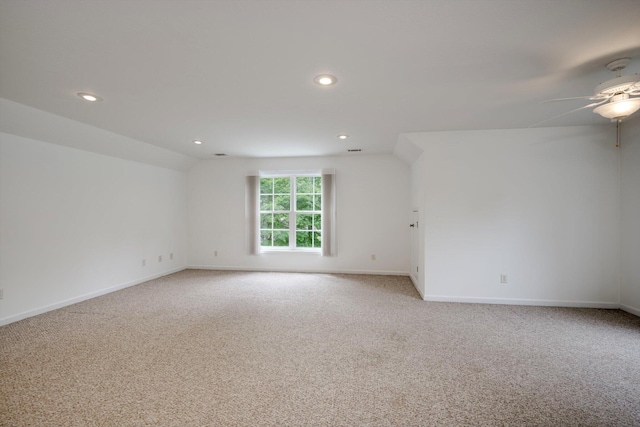 2288 William Few Pkwy, Evans, GA 30809 - unfurnished room with a ceiling fan, recessed lighting, light carpet, and baseboards