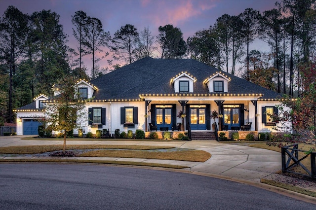 view of front of property featuring a porch