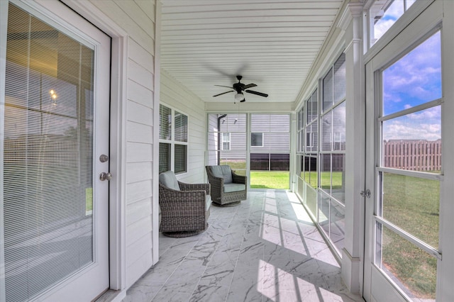 8073 Crossbow Lndg, Graniteville, SC 29829 - sunroom / solarium with a ceiling fan